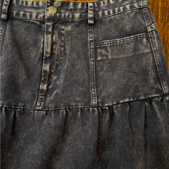 Othila- Anthropologie Navy Denim Midi Skirt - Picture 6 of 9